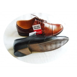 Skórzane BUTY MESKIE CZARNE szerokie  tęgość H 44