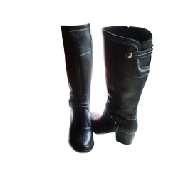 Kozaki SKÓRA SZEROKA CHOLEWKA obwód AZ 46 CM 44