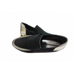 SKÓRZANE POLSKIE Sneakersy koturn 5 cm 38