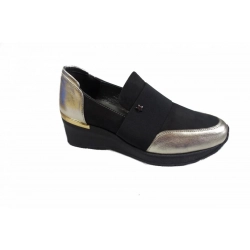 SKÓRZANE POLSKIE Sneakersy koturn 5 cm 37