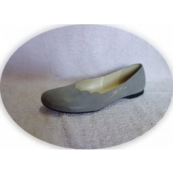 Balerina popiel na szerszą stopę obcas 1cm nr.39