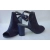 Sandały SKÓRZANE granat FASHION obcas 7,5 cm 37