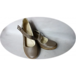 Balerinka capucino na szerszą stopę obcas 2cm nr.37