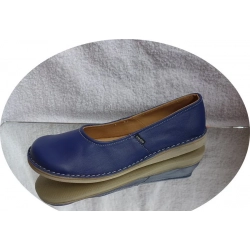 Wycofany z oferty  SKÓRZANE buty damskie granat lekkie wygodne 39