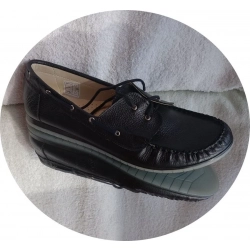 Mieciutki skórzany SZNUROWANY  MOKASYN BEŻOWY  40