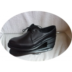 skorzane BARDZO SZEROKIE BUTY MESKIE czarne TEGOSC 2 X H 40