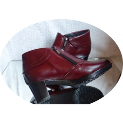 SKÓRZANE BOTKI szerokie tęgośc H OBCAS 6 CM 39