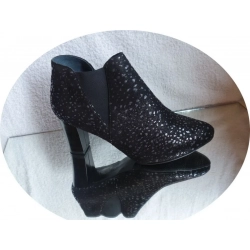 SKÓRZANE BOTKI szerokie tęgośc H OBCAS 8 CM 45