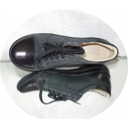 SKÓRZANE buty damskie czarne 40