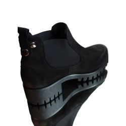Wycofany z oferty Sztyblety SKORA NUBUK czarny traper 41