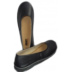 Wycofany z oferty  SKÓRZANE buty damskie czarne lekkie wygodne 36