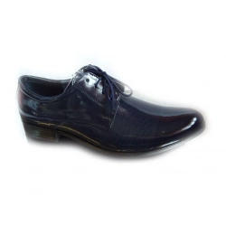 Skóra BUTY MĘSKIE granat rozmiar 43