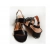 Wycofany z oferty  czarne dodatek złota SANDAŁY obcas 5cm 41