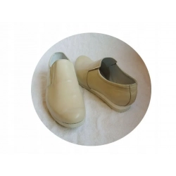 Skorzane BUTY szerokie TĘGOSĆ H BEŻ 45