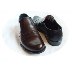 Skorzane BUTY MESKIE szerokie TĘGOSĆ H XX CZERŃ 39