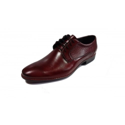 MOSKAŁA skórzane BUTY męskie bordo nr 41