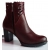 Skórzane Botki bordo SZERSZE Obcas 7 CM 37