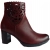 Skórzane Botki bordo SZERSZE Obcas 7 CM 37