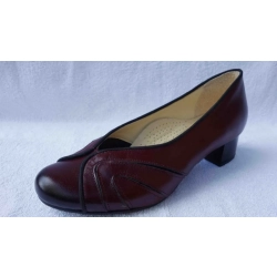 skórzane czółenko tęg G 1/2 BORDO 35