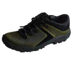 SKÓRZANE TREKKINGI czerwony szerokie 40