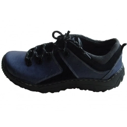 SKÓRZANE TREKKINGI czerwony szerokie 40