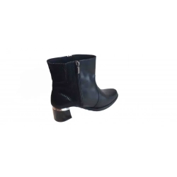 SKÓRZANE botki szeroka kostka cholewka 30 cm 41