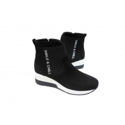 SKÓRZANE Sneakersy botki koturn 5 cm POLAR 36