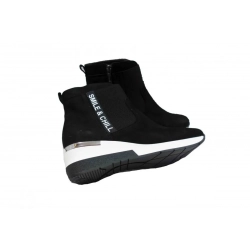 SKÓRZANE Sneakersy botki koturn 5 cm POLAR 36