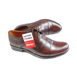 Skorzane BUTY MESKIE szerokie TĘGOSĆ H  CABIR 39