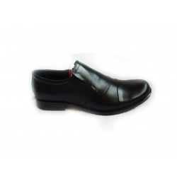 Skorzane BUTY MESKIE szerokie TĘGOSĆ H czarny 44