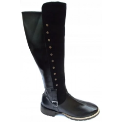 skórzane KOZAKI szeroka cholewka aż 43 cm