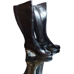 Kozaki SKÓRA SZEROKA CHOLEWKA obwód AZ 46 CM 44