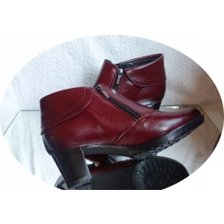 SKÓRZANE BOTKI szerokie tęgośc H OBCAS 6 CM 36