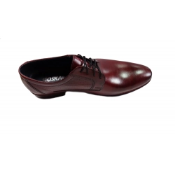 MOSKAŁA skórzane BUTY męskie bordo  nr 45