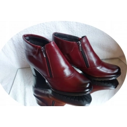 SKÓRZANE BOTKI szerokie tęgośc H OBCAS 6 CM 37