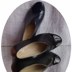 Skorzany BOTEK granat  OBCAS 6,5  elegancja 37