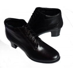SKÓRZANE BOTKI szerokie tęg 2X H OBCAS 5,5 cm 42