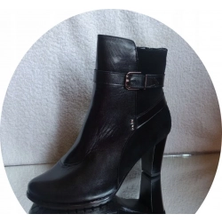 SKÓRZANE BOTKI szerokie tęgośc H OBCAS 9 CM 41