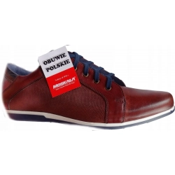 MOSKAŁA skóra BUTY męskie BORDO rozmiar 44