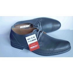POLSKIE SOLIDNE  Skorzane PÓŁBUTY popiel 43