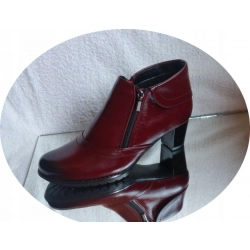 SKÓRZANE BOTKI szerokie tęgośc H OBCAS 6 CM 43