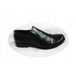 Skorzane BUTY MESKIE szerokie TĘGOSĆ H czarny 44