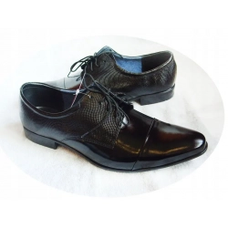WIZYTOWE BUTY MĘSKIE LAKIER skóra 39