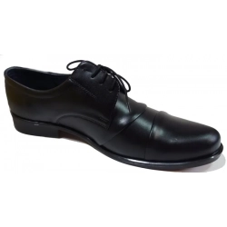 Skorzane BUTY MESKIE szerokie TĘGOSĆ H  CZARNY 40