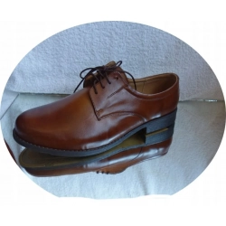 BARDZO SZEROKIE BUTY MESKIE TEGOSC 3 X H 42 koniak