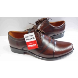 Skorzane BUTY MESKIE szerokie TĘGOSĆ H  CABIR 41