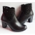 Skórzane Botki czarny Obcas 7cm  tegość G nr 37