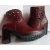Skórzane Botki bordo Obcas 7cm  tegość G nr 40