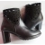 Skórzane Botki czarny Obcas 7cm  tegość G nr 40