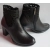 Skórzane Botki czarny Obcas 7cm  tegość G nr 38